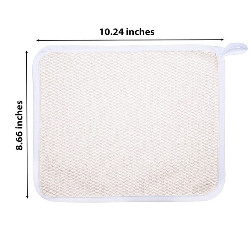 EvriHolder PARADISO Evriholder Soft-Weave Exfoliating Wash Cloths Dual-Textured for Face and Body, Pack of 5, White - Image 3